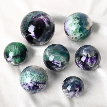Hand-Polished Natural Fluorite Sphere