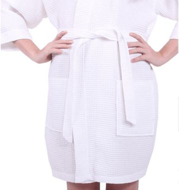 Waffle Robe Waffle Bathrobe Short Robe Summer Robe