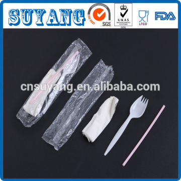 2015 HotSelling Medium Weight Disposable Plastic Cutlery Student Kits