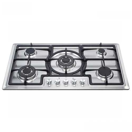 stainless 5 burner built in gas hob