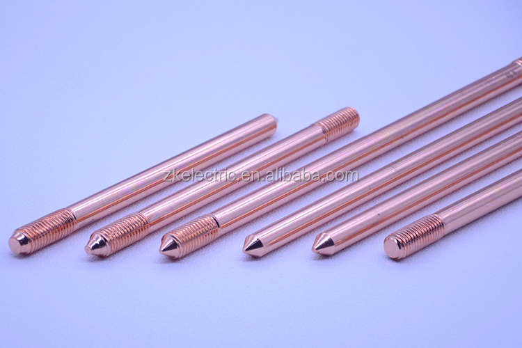 High tensile copper weld earth rod lightning rods price copper bonded ground rod