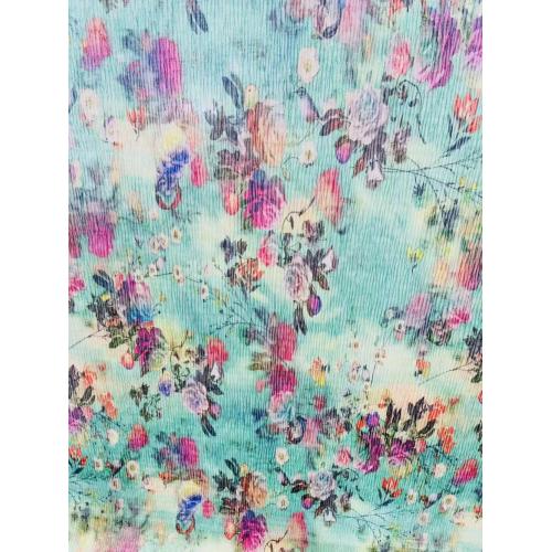 Poly Crepe Print Cloth Woven For Dress And Fashion Fabric