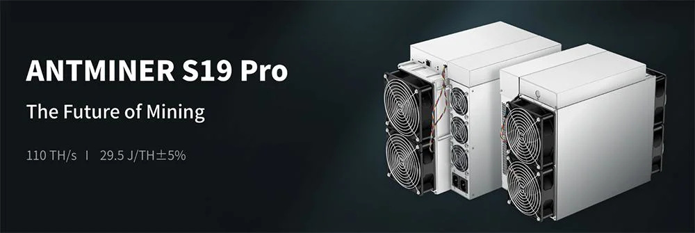 New Bitmain S19PRO 110th 29.5j/T Ming Machine in Stock Btc Bch High Hashrate Asic Miners