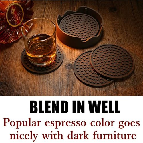 Silicone Drink Coasters Coaster ทนความร้อนที่ยืดหยุ่น