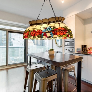 28 Double Happiness Birds Tiffany Pool Table Pendant Lamp