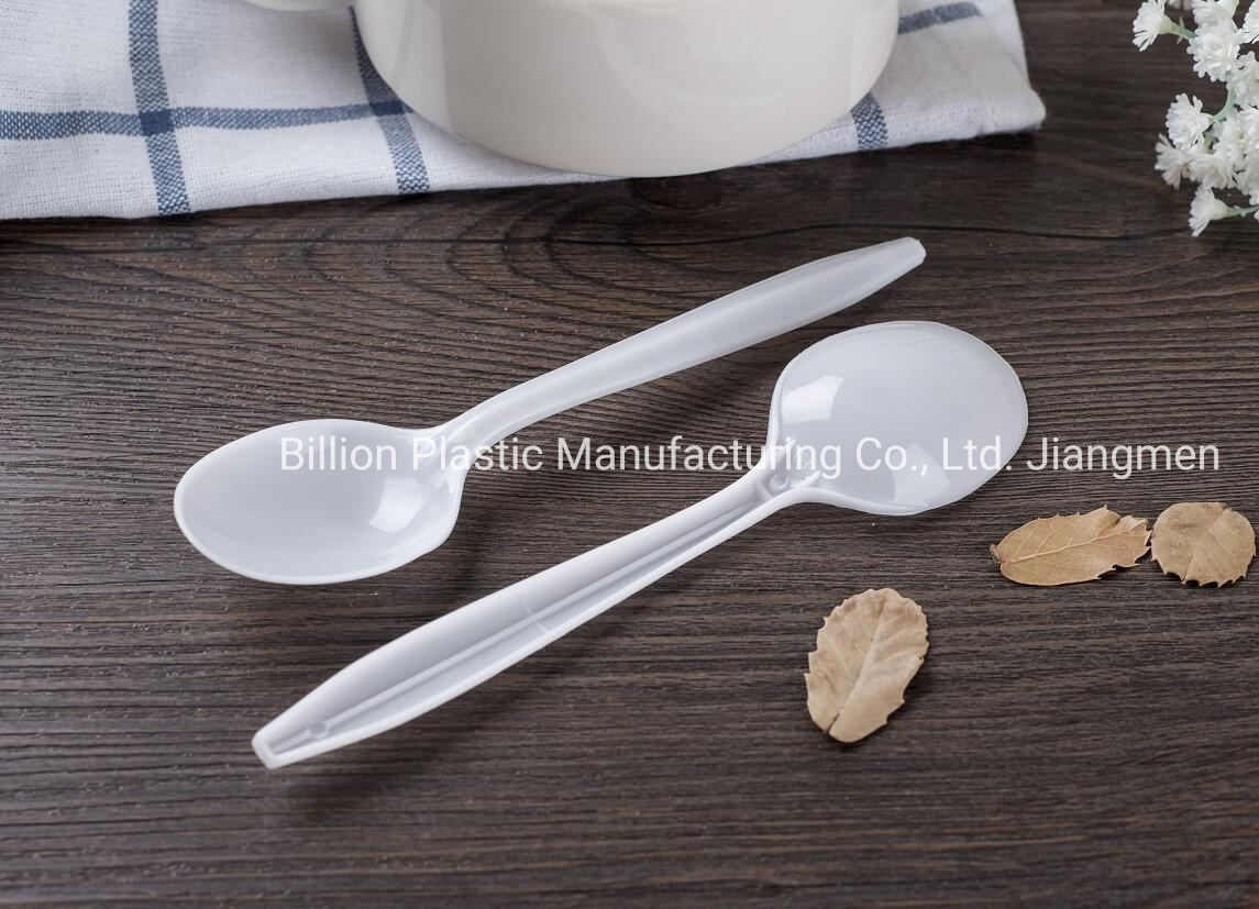 Disposable PP Cutlery Airline Spoon in Flight Catering Plastic Spoon in White