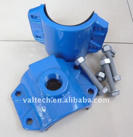 Sand Casting Ductile Iron Pipe Fittings Saddle Clamp for PVC Pipe