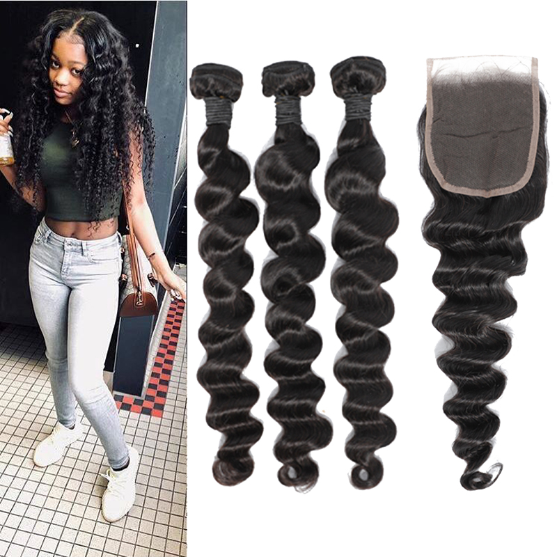 wholesale 10a loose deep wave peruvian bundles with 13*4 Frontal 100% brazilian human hair dropshipping