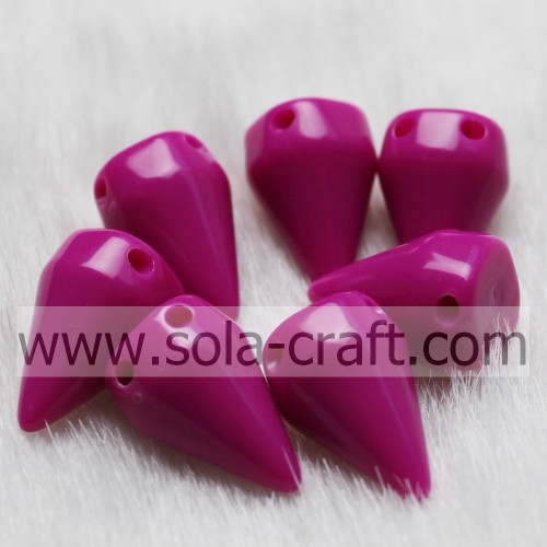 Opaque Plastic Rivet Bead with Two Holes for Accessories Bracelet, Bangle and Necklace