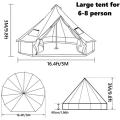 Backpacking Large Bell Tent for 4/6 Person Family