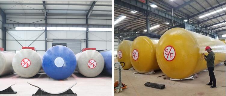 Double chambers double SF walled petrol diesel fuel underground tank