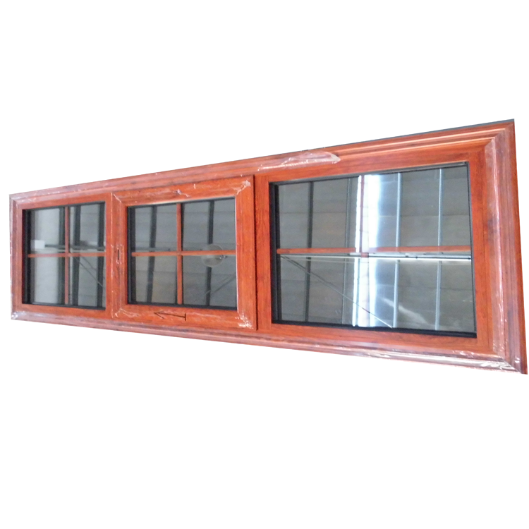 Soundproof house window design 3 panels aluminum awning window