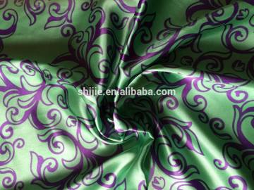 70GSM Polyester printed lining satin fabric/Polyester printed taffeta lining fabric/printed satin for scarf