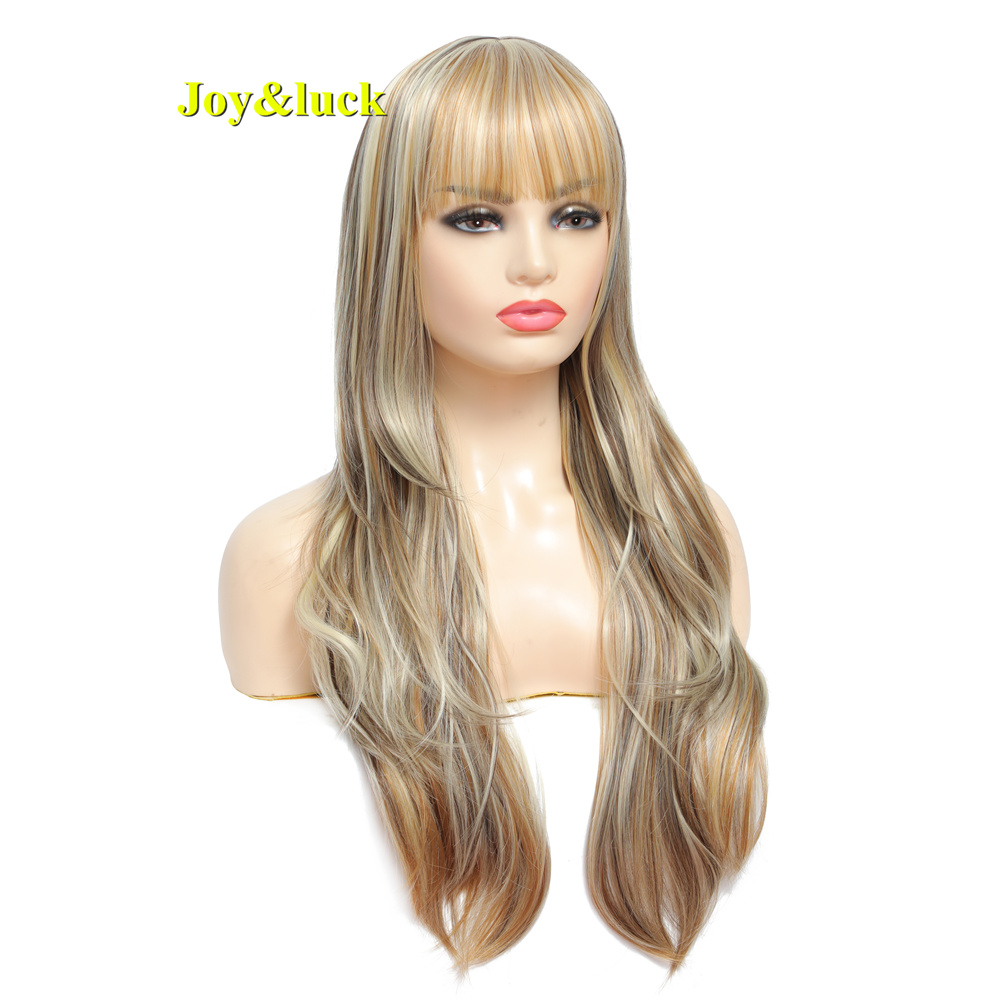 wholesale Piano Black and Brown For Women Ladies Hair Wigs With Bangs Cosplay or Daily Long Natural Straight Synthetic Hair Wigs