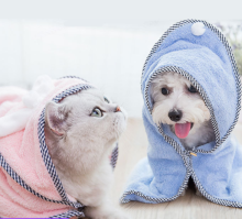 Cotton soft cozy pet dog bathrobe
