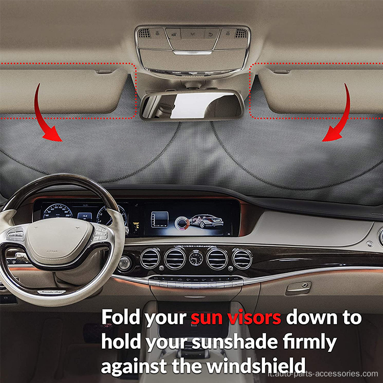 Finestra anteriore dello scudo di calore automatico a un pezzo di sole del sole