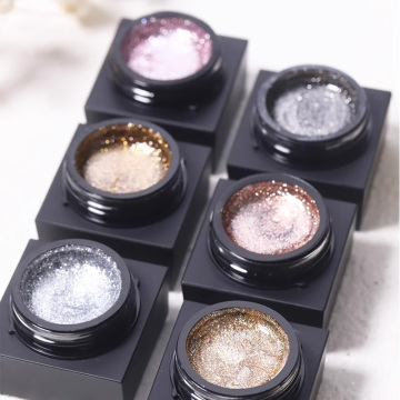 AMDMG OEM Glitter Platinum Silver Nail Polish: UV Varnish & Reflective Shiny Platinum Gel