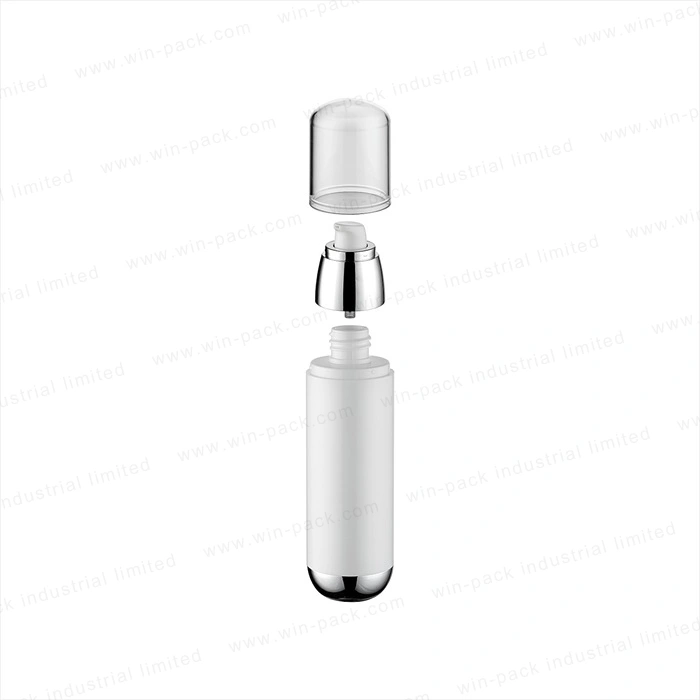 Winpack New Product Shiny White Plastic Airless Pump Bottle for Cosmetic 30ml