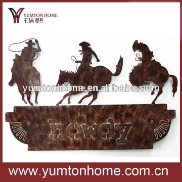 Metal Horse West Cowboy Wall Art