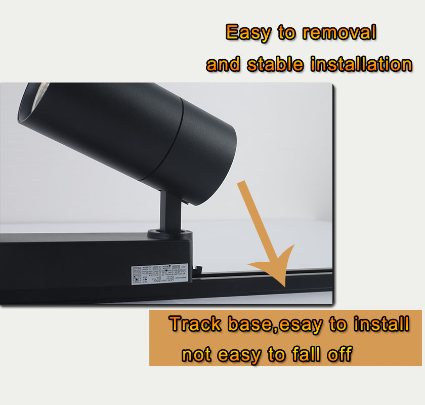 30W  high lumen led track spot light 2/3 wires Mounted Spotlights Magnetic COB Led Track light for commercial lighting