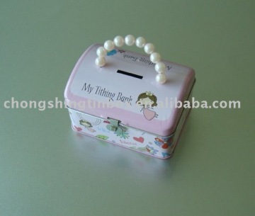 coin bank tin box