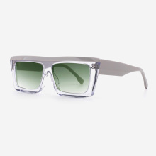 Rectangle Lamination and bevel Acetate Female Sunglasses