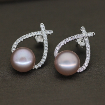 9-10mm AA Quality Freshwater Cultured Pearl Earring Pair