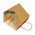 Customized Color Resealable FlatKraft Paper HandleGiftBag