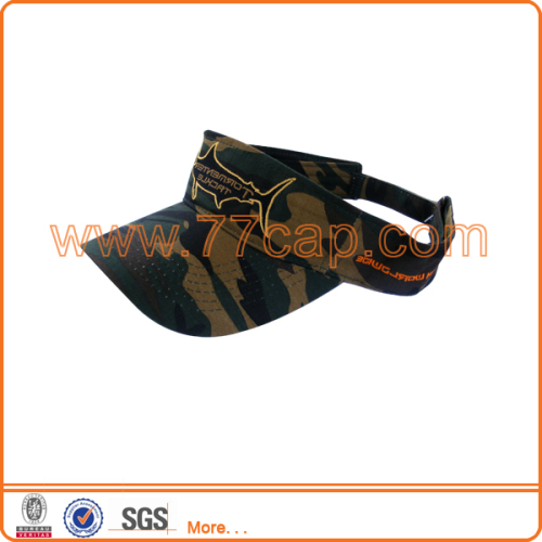 100% Cotton Camo Sun Visor Cap