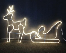 Reindeer Sleigh Christmas Light Displays