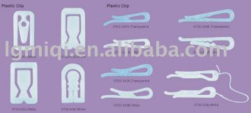 white U plastic package clip for shirt packing