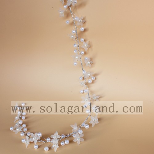 Artificial White Pearl Bead & Flower Tree Branches