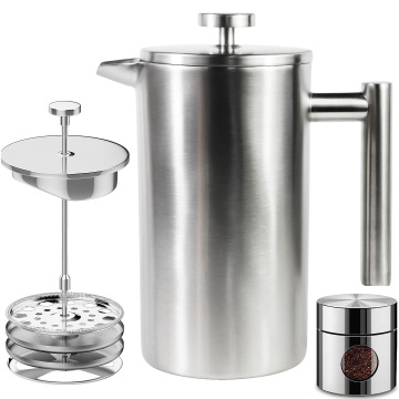 Custom Wholesale Stainless Steel French Press Thermos Pot for 600ml Espresso Coffee