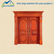 Various Styles Wooden Carving Exterior Double Door Designs