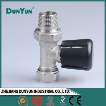 Compression angle radiator valve