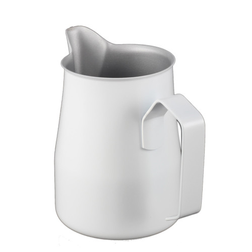 Coupe à lait et pot à lait en acier inoxydable, blanc