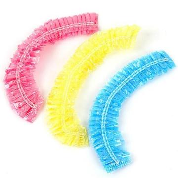 3PCS Waterproof Bathing Cap Designer Travel Temporary Women Ladies Shower Caps Elastic Band Plastic Cap Hats Sanitary Ware Suite