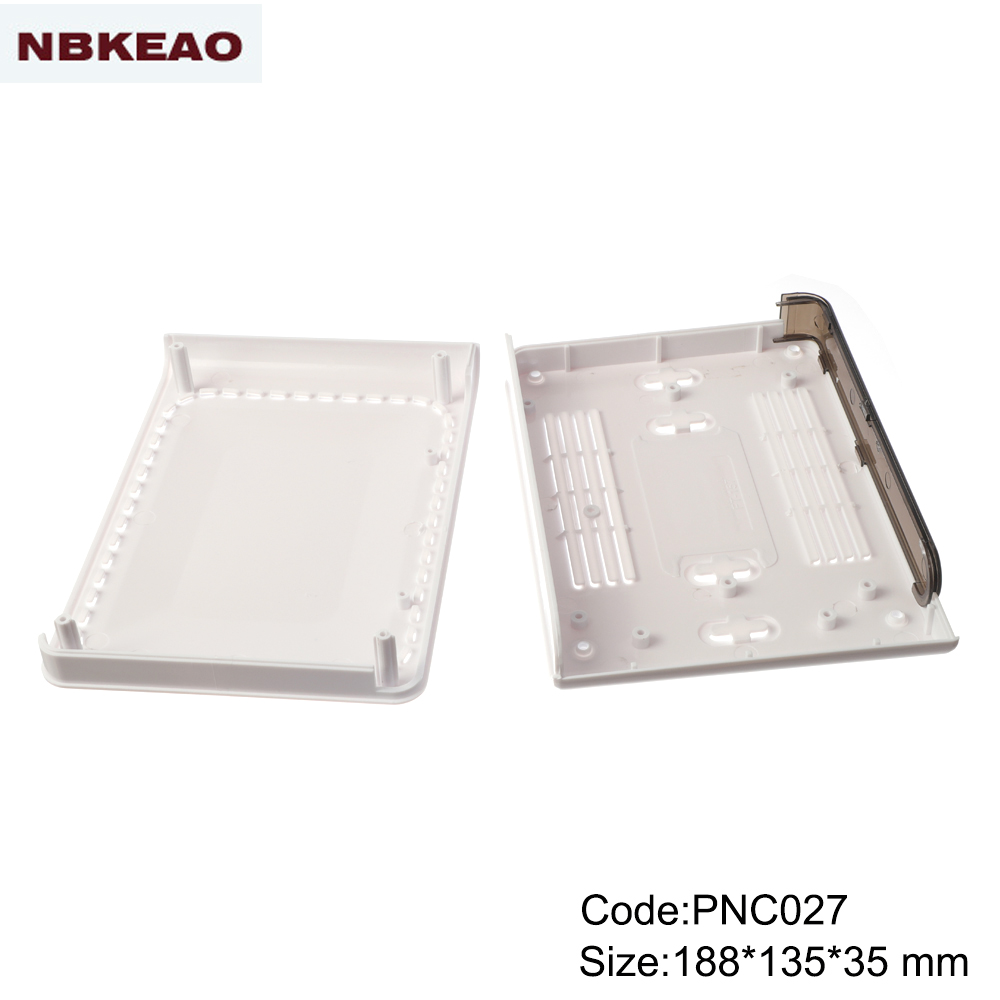 Custodia per router in plastica ABS IP54, custodia per scatola di giunzione di rete scatola in fibra scatola di plastica custodia elettronica personalizzata PNC027