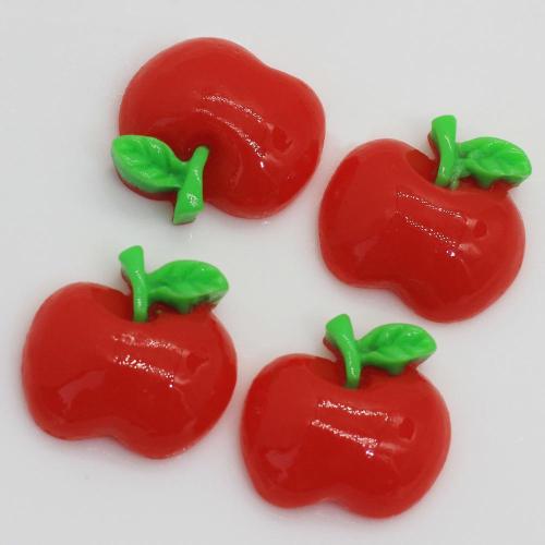 Parte posteriore piatta Perline di frutta rossa Charms Decorazioni artigianali fatte a mano Slime Ornamenti giocattolo fai-da-te Decorazione Fornitura di gioielli