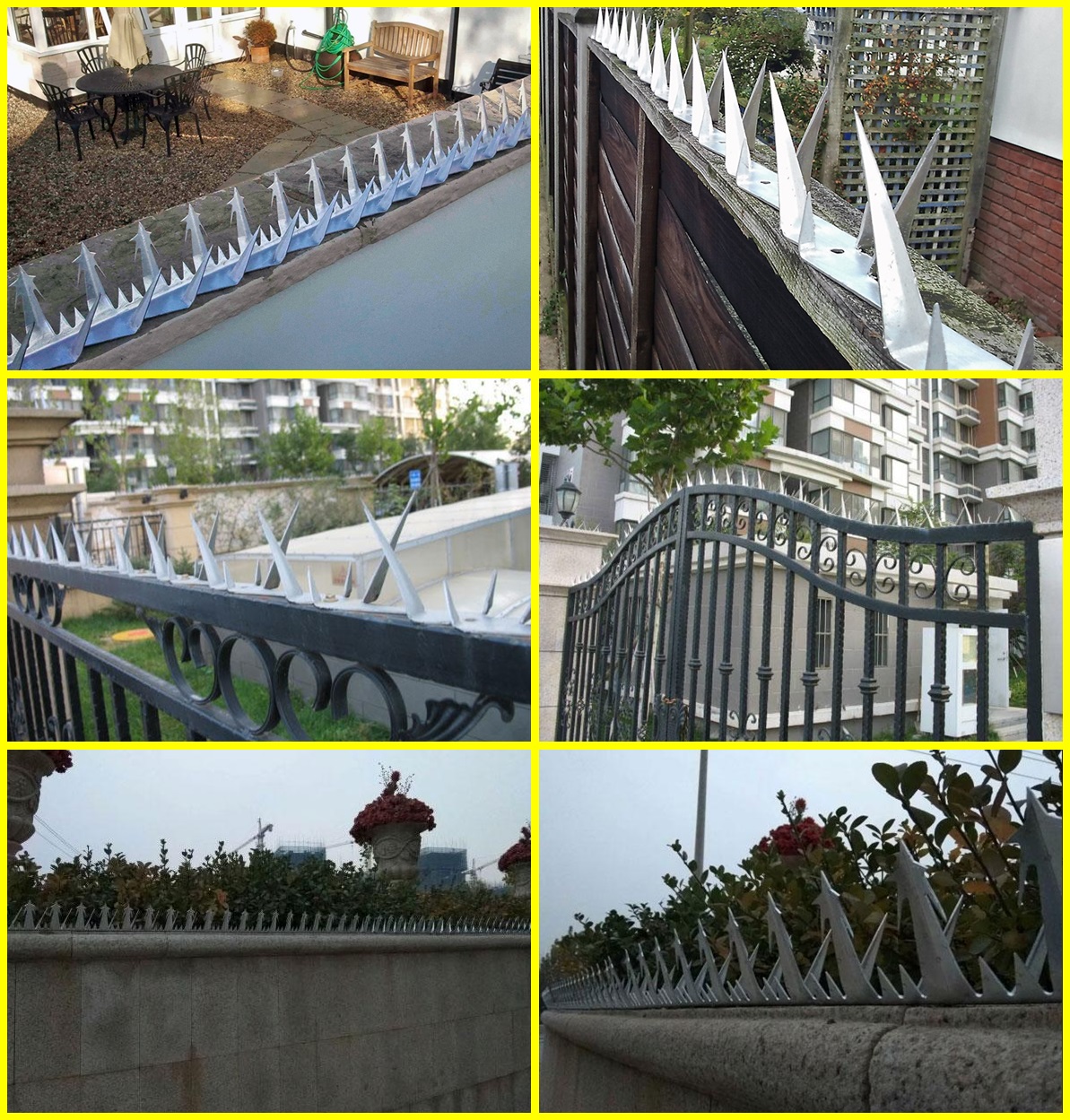 Factory direct sales high security garden fence anti-climb wall spikes on top fencing