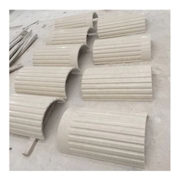 Beige Marble Tiles for Column Wall Cladding