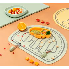 BPA Gratis Söta djur Design Silicone Kids Placemats