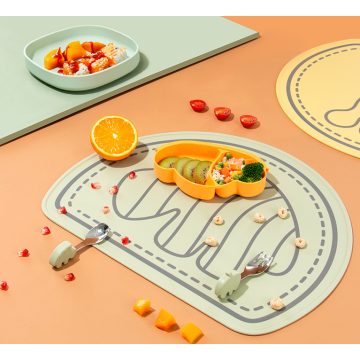 BPA Livre Bonito Animais Design Silicone Kids Placemats