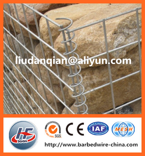 1mx0.5mx0.5m heavy duty galvanized welded gabion box for garden furniture (manufacture)