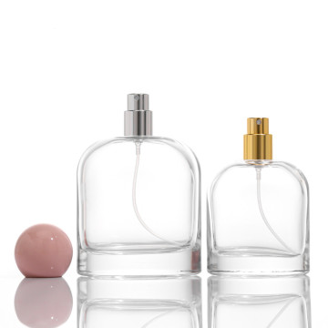 Empty 50ml 100ml flat oval glass perfume bottles