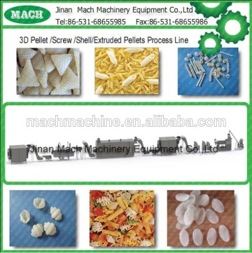 Extruded Fried Screw Pellet Snacks Processing Line