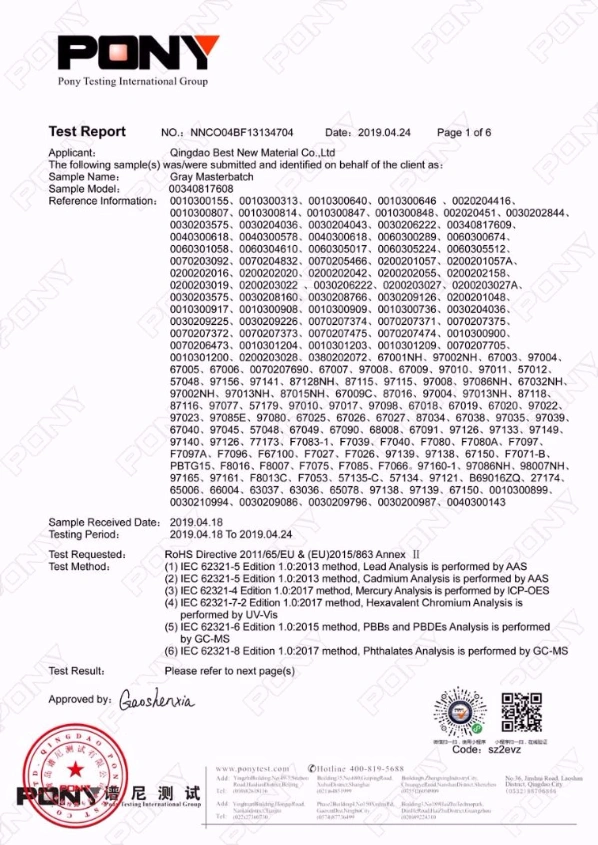 Chemical PS Plastic Resin Transparent Granules /Masterbatch for Plastic Products