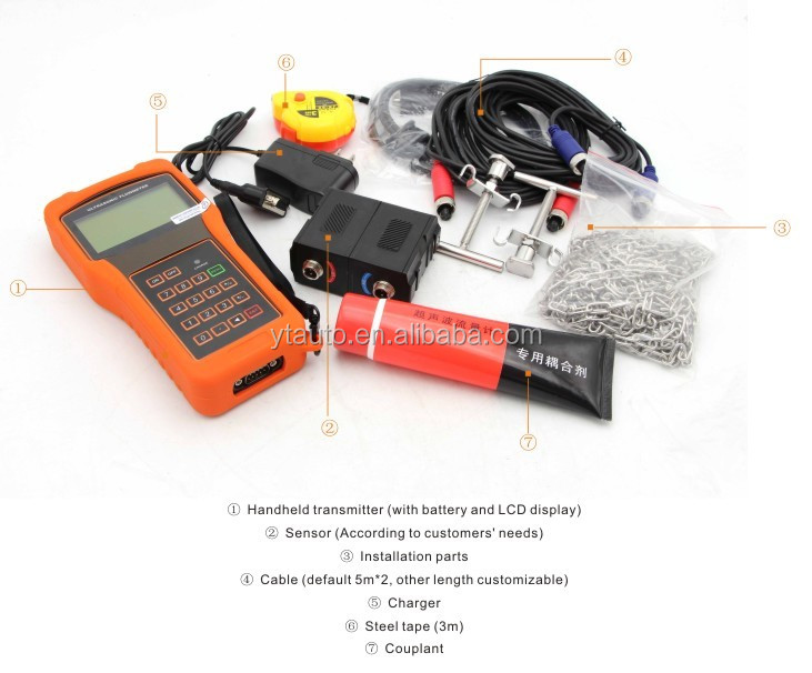 ultrasonic portable Ultrasonic Flow Meter Battery Powered water flow meter