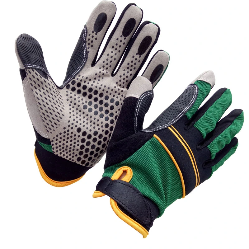 Synthetic Leather Padded Palm Mechanical Glove Hand Gloves