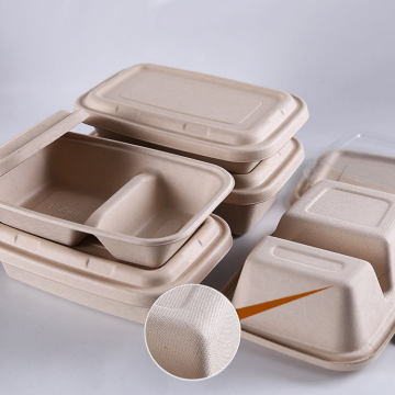 Disposable Biodegradable Fast Food Pulp Lunch Burger Box